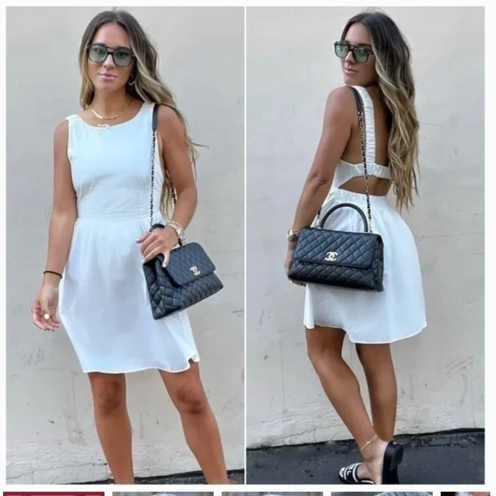 White VICI x Gina backless dress